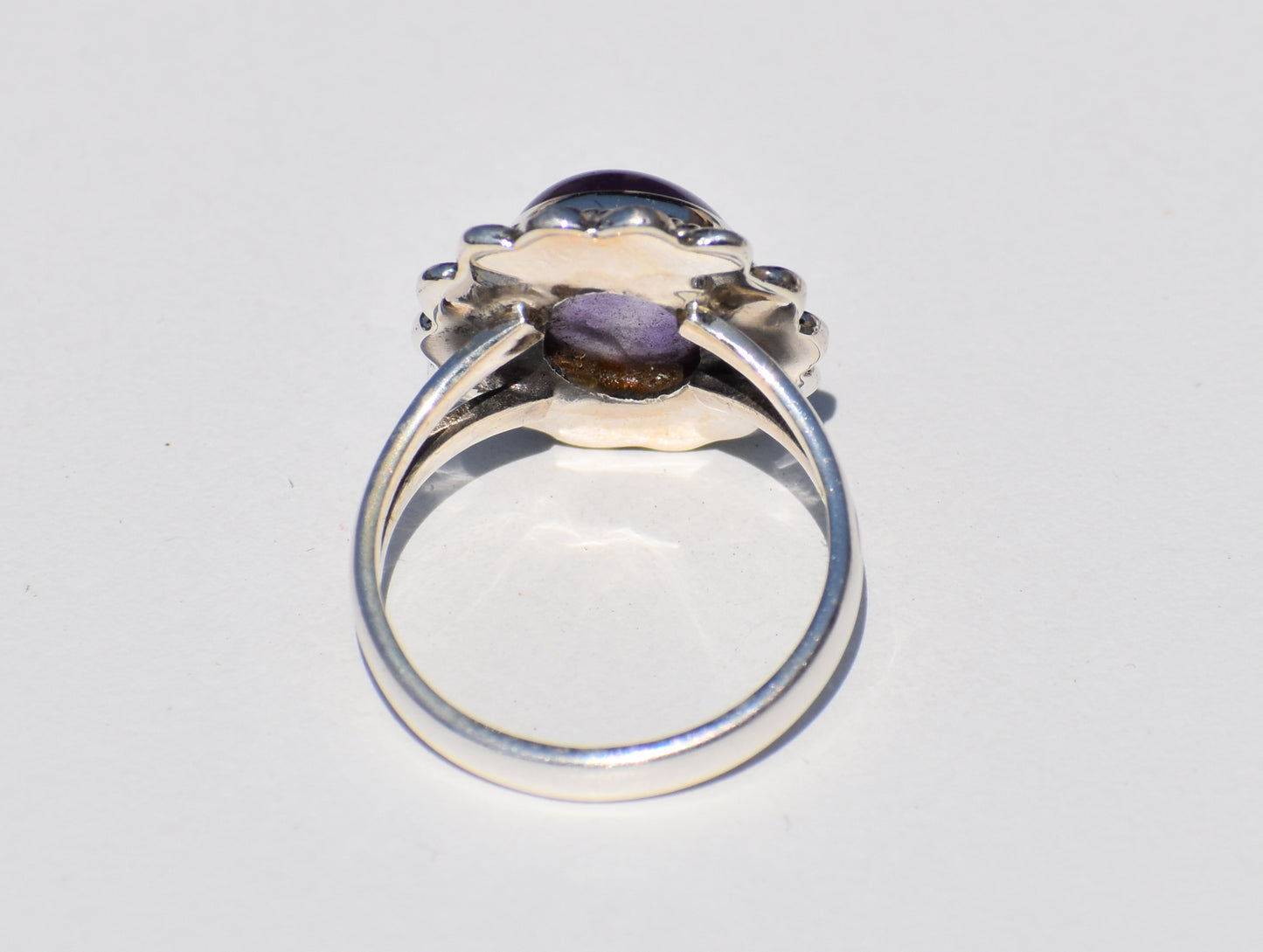 Natural Amethyst Ring, Sterling Silver Ring, Handcrafted Ring, February Birthstone, Purple Stone, Boho Jewelry, Statement Ring, Gift For Her