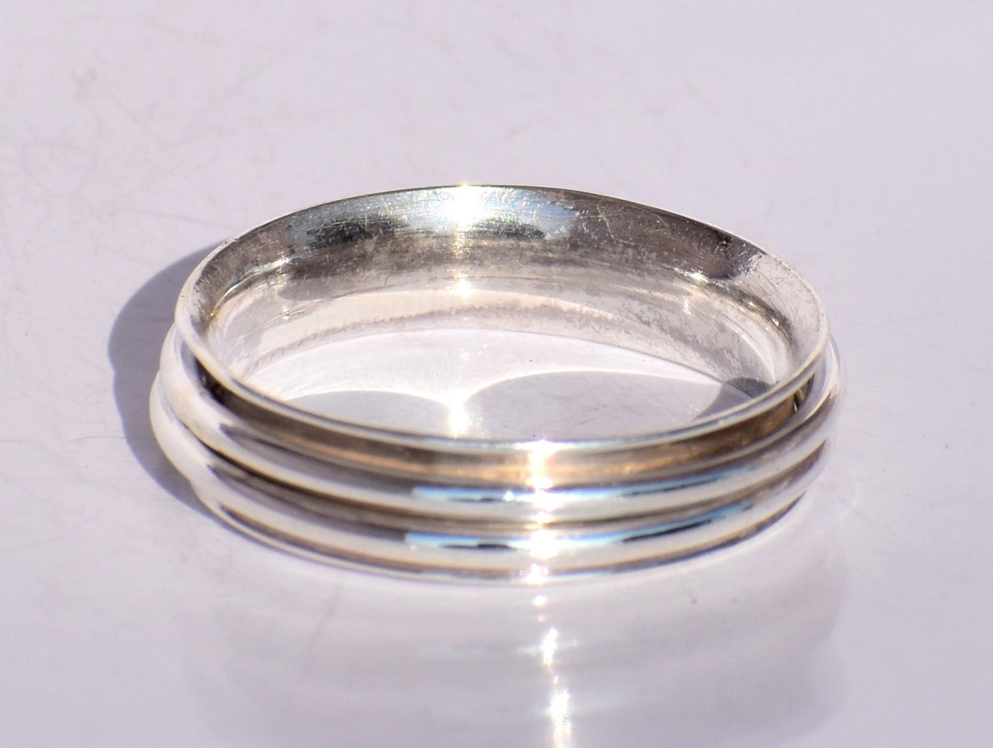 Silver Spinner Ring, Sterling Silver Ring, Fidget Ring, Meditation Ring, Thumb Ring, Worry Ring, Wedding Ring, Chunky Spinner, Gift For Her