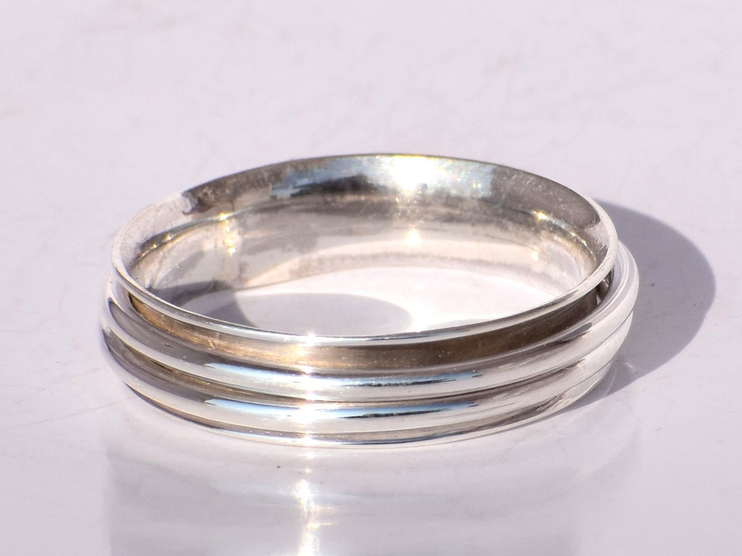 Silver Spinner Ring, Sterling Silver Ring, Fidget Ring, Meditation Ring, Thumb Ring, Worry Ring, Wedding Ring, Chunky Spinner, Gift For Her