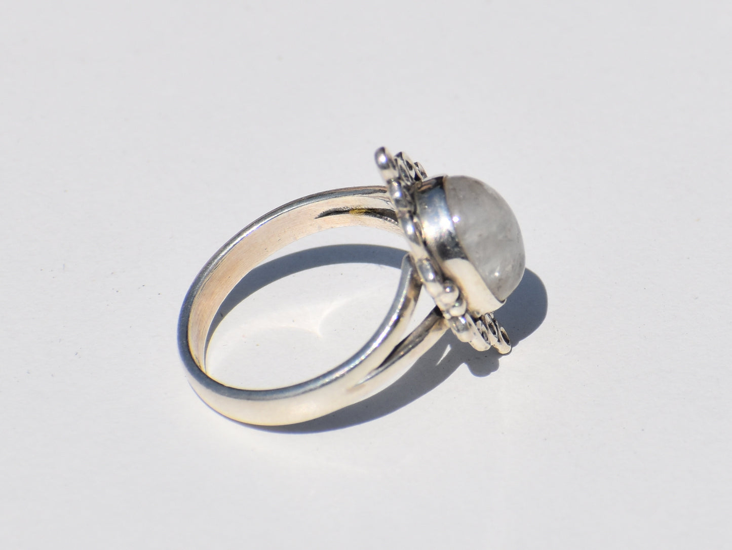 Moonstone Ring, Sterling Silver Ring, Precious Ring, Statement Ring, Birthstone Ring, Moonstone Engagement Ring, Anniversary Gift, Gift Her