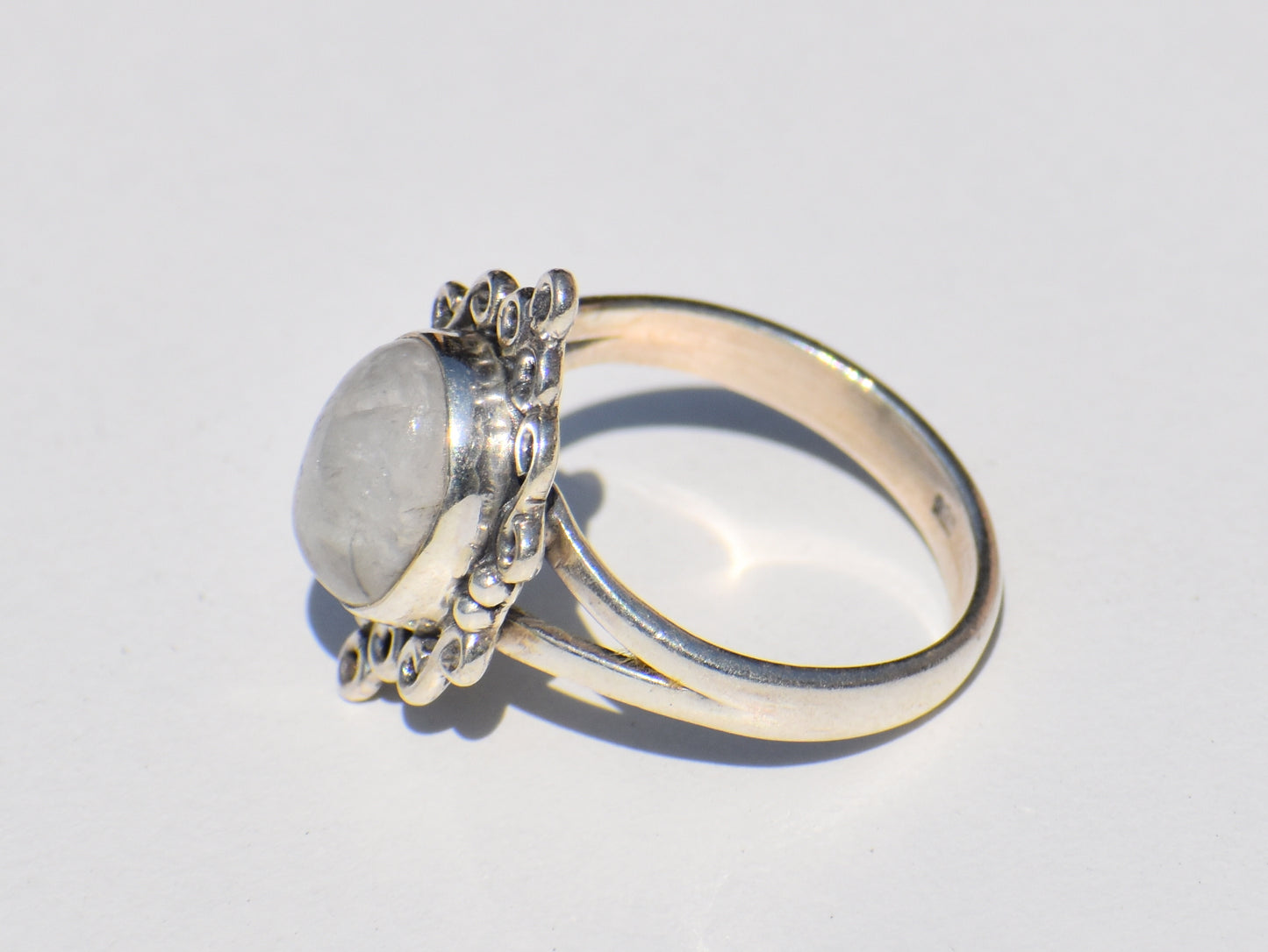 Moonstone Ring, Sterling Silver Ring, Precious Ring, Statement Ring, Birthstone Ring, Moonstone Engagement Ring, Anniversary Gift, Gift Her