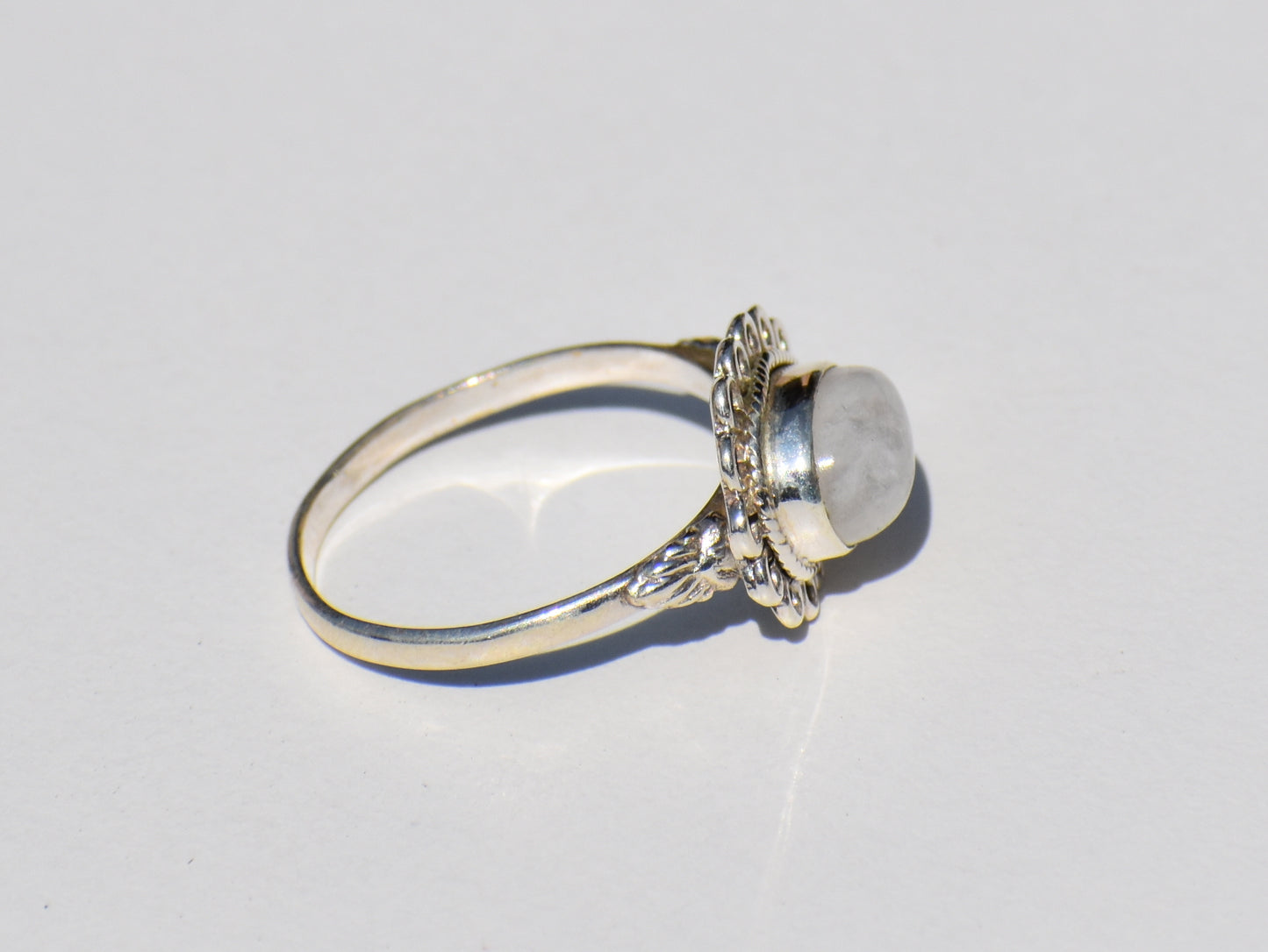 Rainbow Moonstone Ring, Sterling Silver Ring, Handmade Ring, Pear Gemstone, Natural Gemstone, Birthstone Ring, Statement Ring, Ring For Her