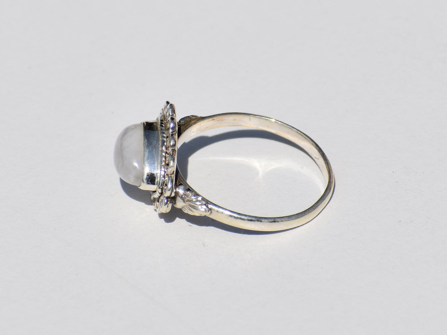 Rainbow Moonstone Ring, Sterling Silver Ring, Handmade Ring, Pear Gemstone, Natural Gemstone, Birthstone Ring, Statement Ring, Ring For Her