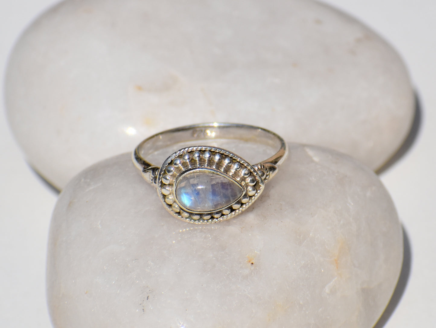 Moonstone Ring, Handmade Ring, Sterling Silver Ring, Gemstone Ring, Birthstone Ring, Statement Ring, Boho Ring, Valentine Gift, Gift For Her