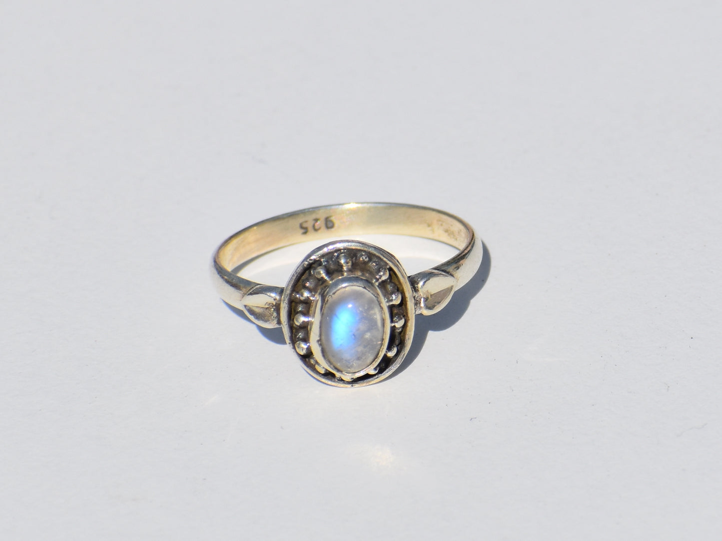 Natural Moonstone, Moon Ring, Sterling Silver Ring, Rainbow Moonstone, Oval Gemstone, Statement Ring, Wedding Ring, Promise Ring, Gift Her