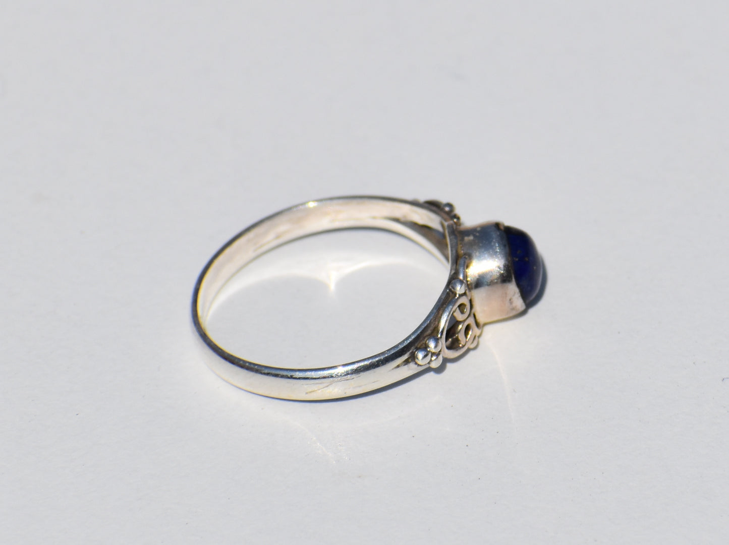 Lapis Lazuli Ring, Sterling Silver Ring, Handmade Ring, Lapis Ring, Round Lapis lazuli, Natural Lapis Lazuli, Statement Ring, Gift For Women