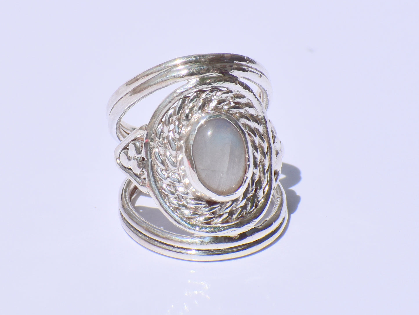Moonstone Ring, Sterling Silver Ring, Precious Ring, Statement Ring, Handmade Ring, Wedding Ring, Bohemian Ring, Gemstone Ring, Gift For Her
