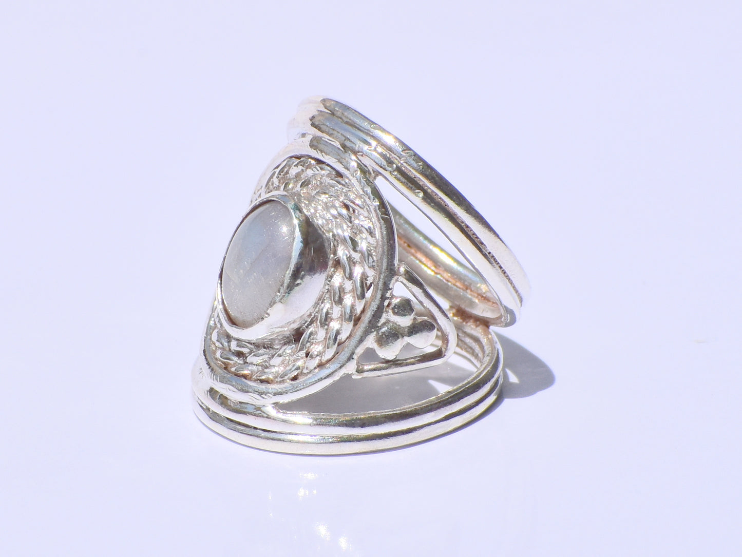 Moonstone Ring, Sterling Silver Ring, Precious Ring, Statement Ring, Handmade Ring, Wedding Ring, Bohemian Ring, Gemstone Ring, Gift For Her