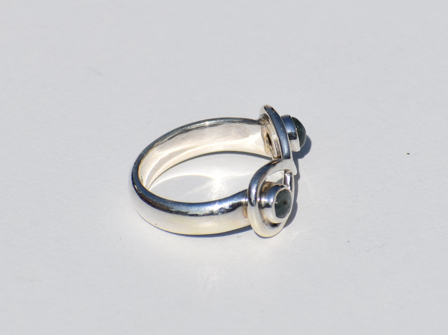 Infinity Labradorite Ring, Double Labradorite Ring, Natural Labradorite, Healing Ring, Solitaire Ring, 925 Solid Silver Ring, Geometric Ring