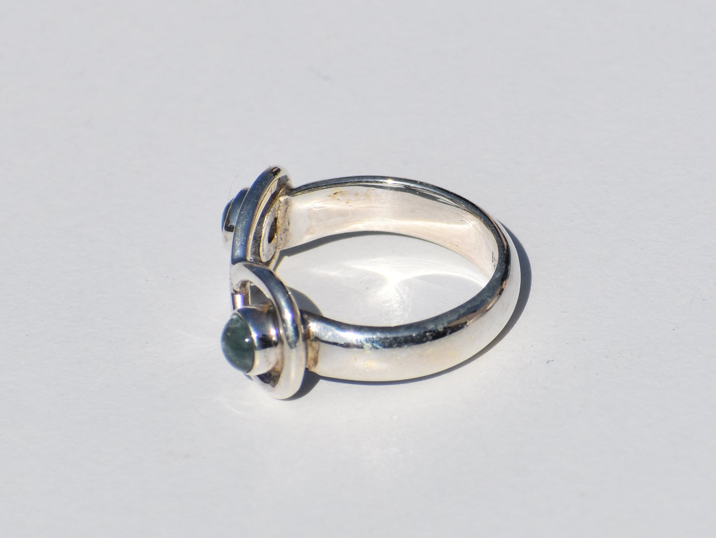 Infinity Labradorite Ring, Double Labradorite Ring, Natural Labradorite, Healing Ring, Solitaire Ring, 925 Solid Silver Ring, Geometric Ring