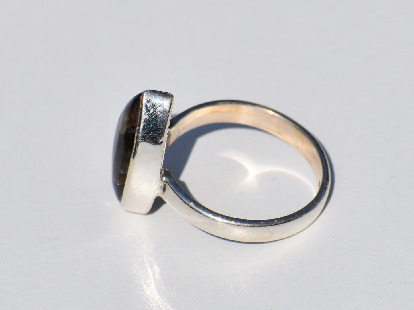 Natural Labradorite Ring, Pear Drop Ring, Healing Gemstone Ring, Blue Flash Gemstone, Silver Dainty Ring, Statement Jewelry, Gift For Lover