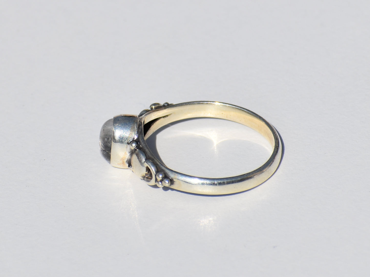 Moonstone Ring, Sterling Silver Ring, Wanderlust Ring, Blue Fire Moonstone Ring, Boho Ring, Stacking Ring, White Gemstone Ring, Gift For Her