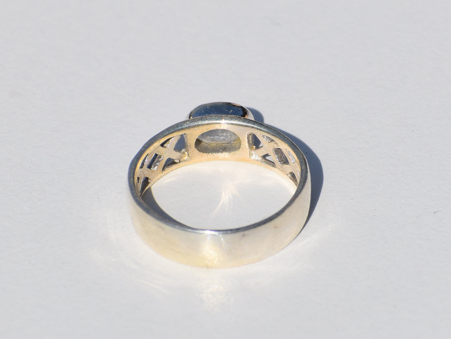 Rainbow Moonstone Ring, 925 Sterling Silver Ring, Silver Band Ring, Handmade Ring, Solitaire Ring, Statement Ring, Fidget Ring, Chunky Ring