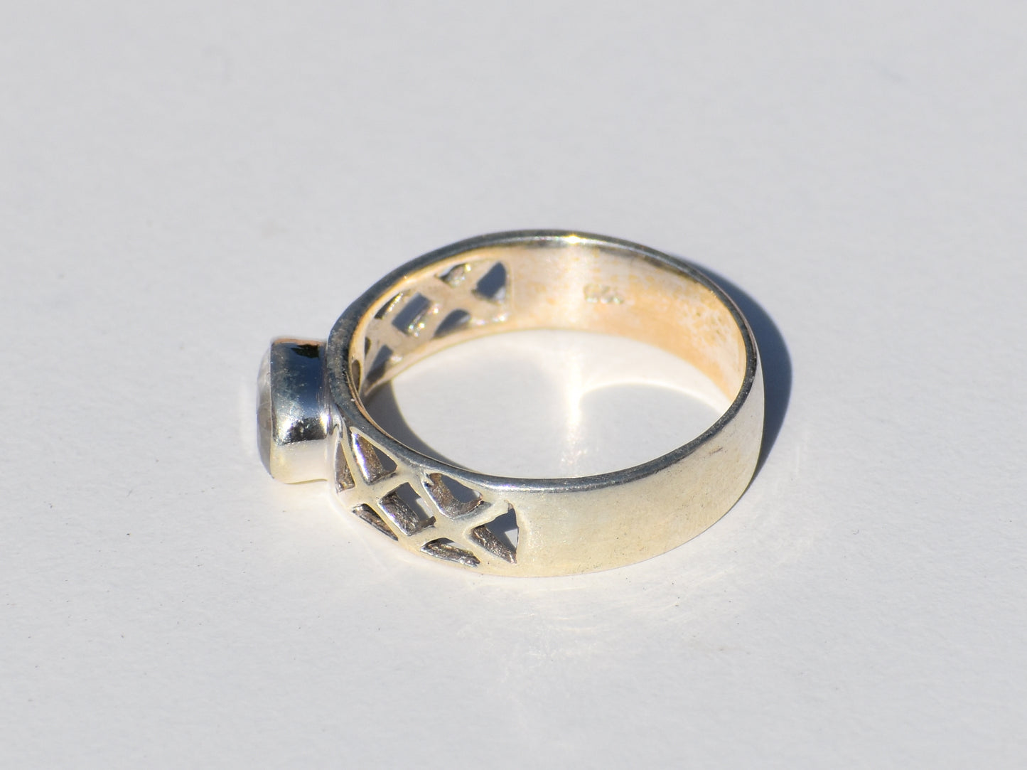 Rainbow Moonstone Ring, 925 Sterling Silver Ring, Silver Band Ring, Handmade Ring, Solitaire Ring, Statement Ring, Fidget Ring, Chunky Ring