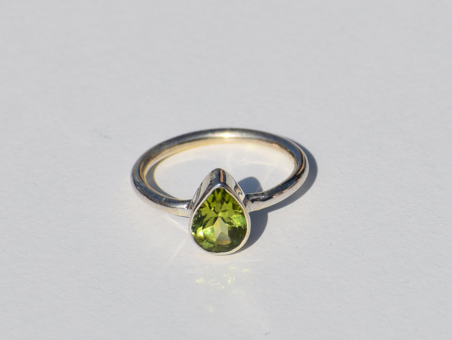 Peridot Ring, 925 Solid Sterling Silver, Peridot Quartz Gemstone, August Birthstone, Green Gemstone Ring, Statement Ring, Ring For Everyone
