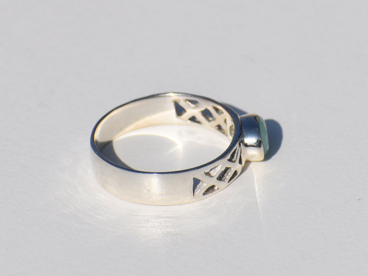 Chalcedony Ring, Sterling Silver Ring, Handmade Ring, Gemstone Ring, Statement Ring, Promise Ring, Precious Ring, Anniversary Gift For Her