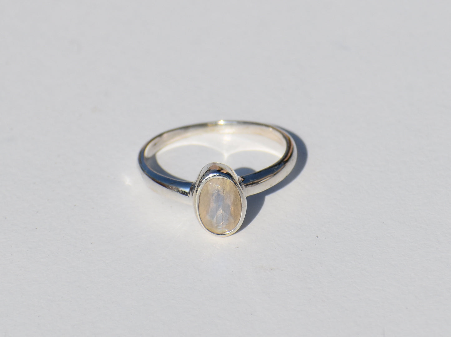 Moonstone Ring, Sterling Silver Ring, Oval Gemstone, Charm Ring, Solitaire Ring, Statement Ring, Precious Ring, Wedding Ring, Ring For Women