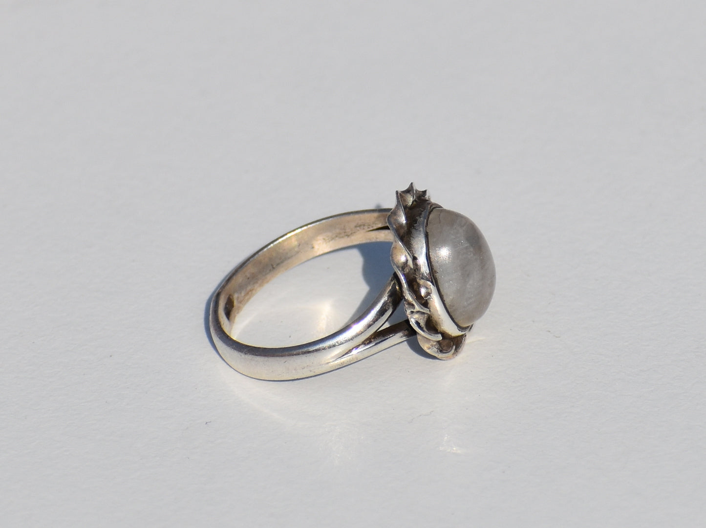 Moonstone Ring, Sterling Silver Ring, Natural Moonstone, Oval Gemstone, Solitaire Ring, Promise Ring, Stacking Ring, Everyday Ring, Gift Her