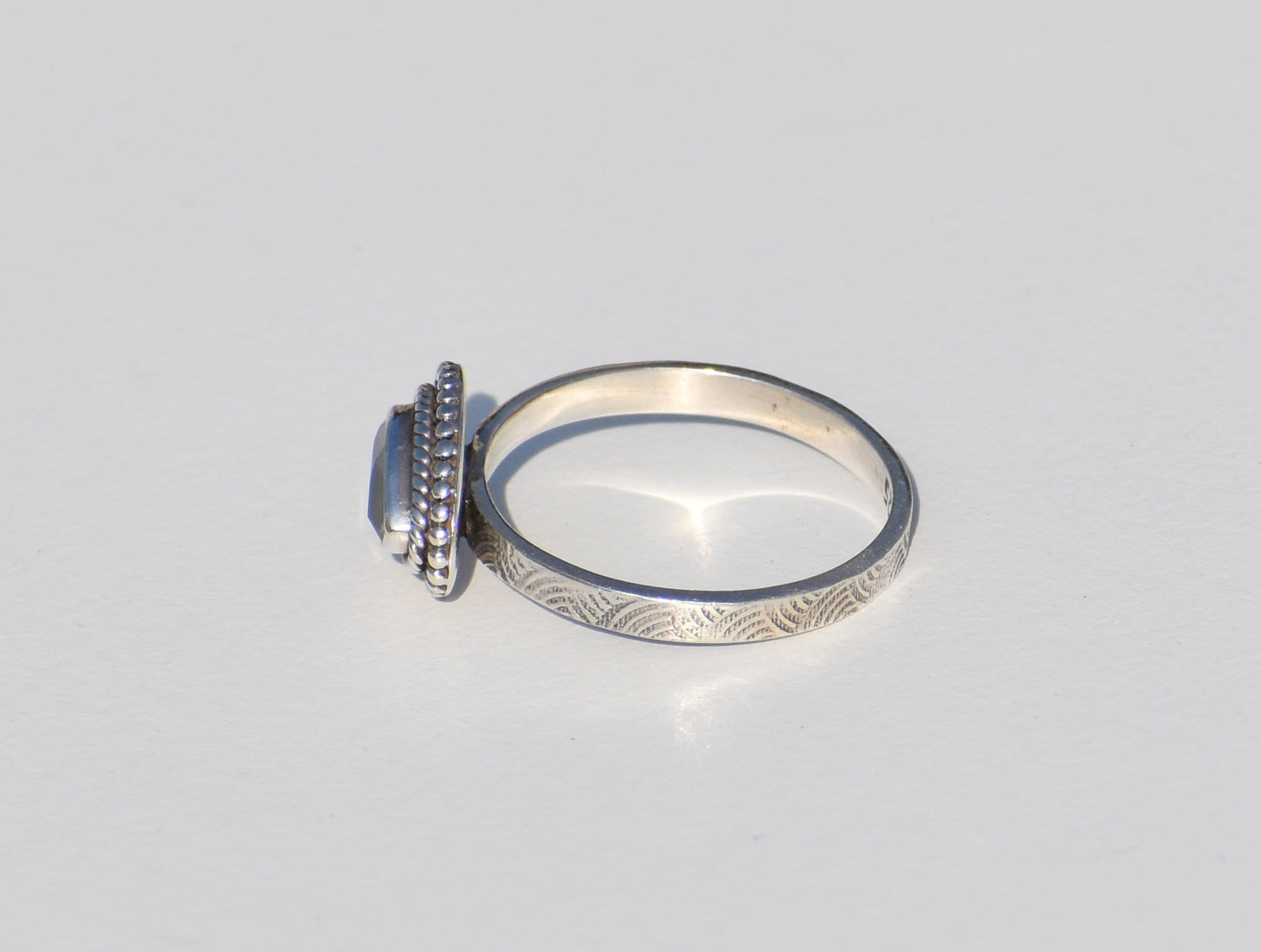 Faceted Aqua Chalcedony Ring, Pear Chalcedony Ring, Handcrafted Ring, Sterling Silver Ring, Blue Chalcedony, Anniversary Gift, Gift For her