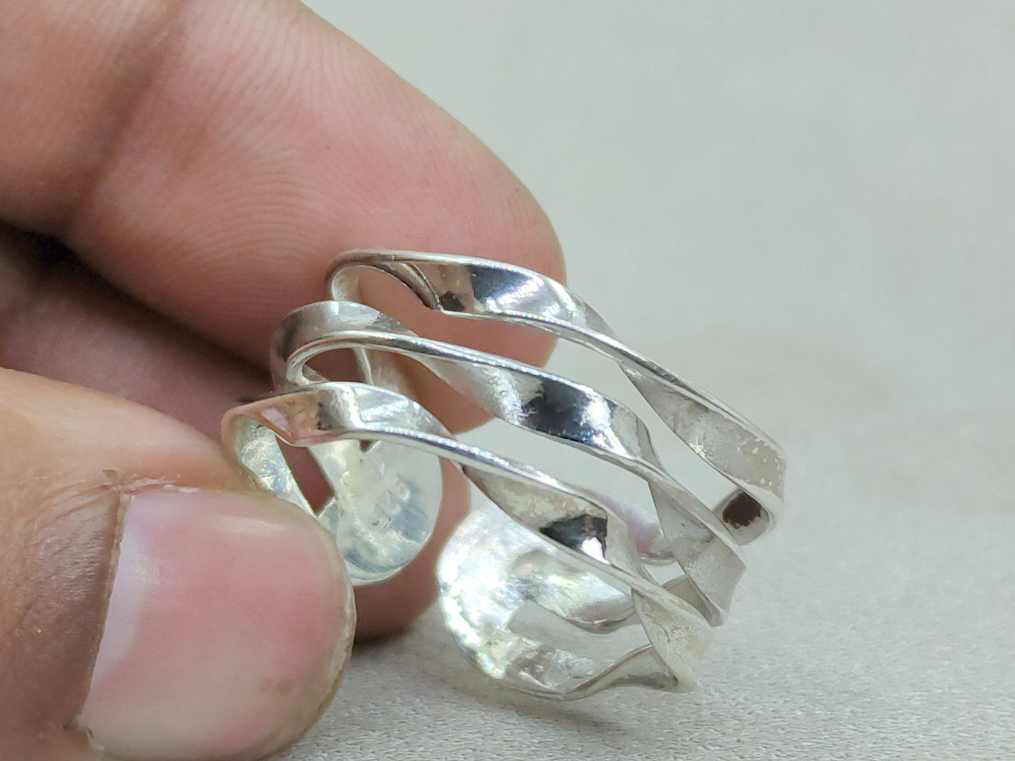 Band Ring, 925 Sterling Silver Ring, Handmade Ring, Adjustable Silver Ring, Women Ring, Anniversary Gift, Wide Band Ring, Stacking Band Ring