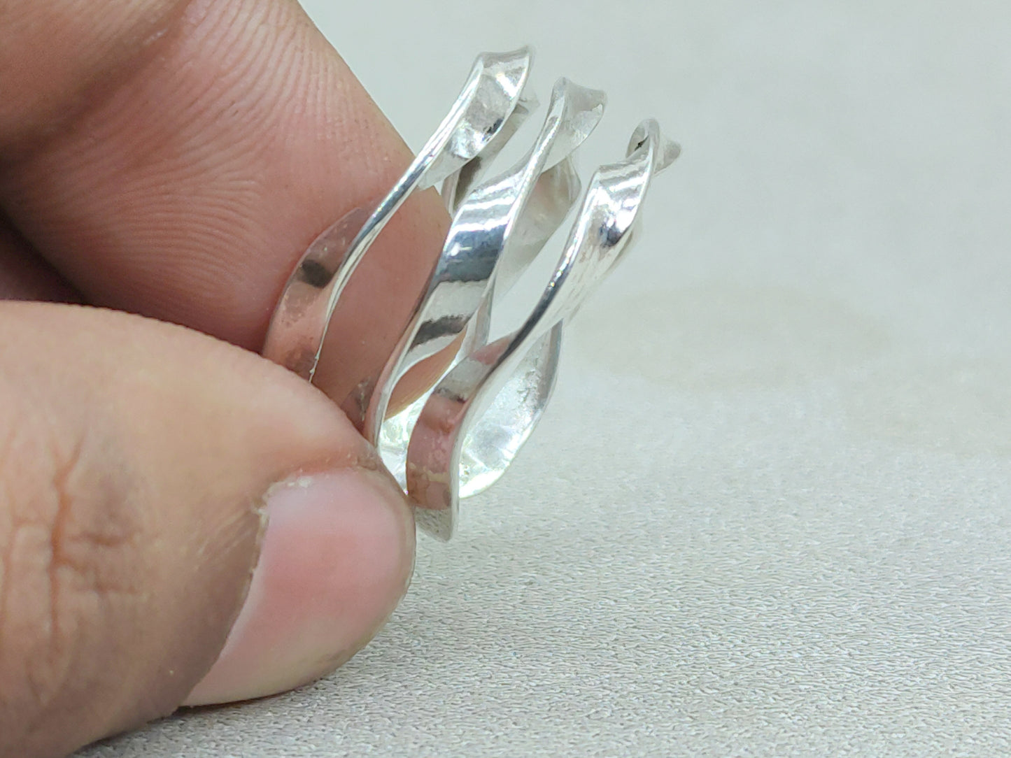 Band Ring, 925 Sterling Silver Ring, Handmade Ring, Adjustable Silver Ring, Women Ring, Anniversary Gift, Wide Band Ring, Stacking Band Ring