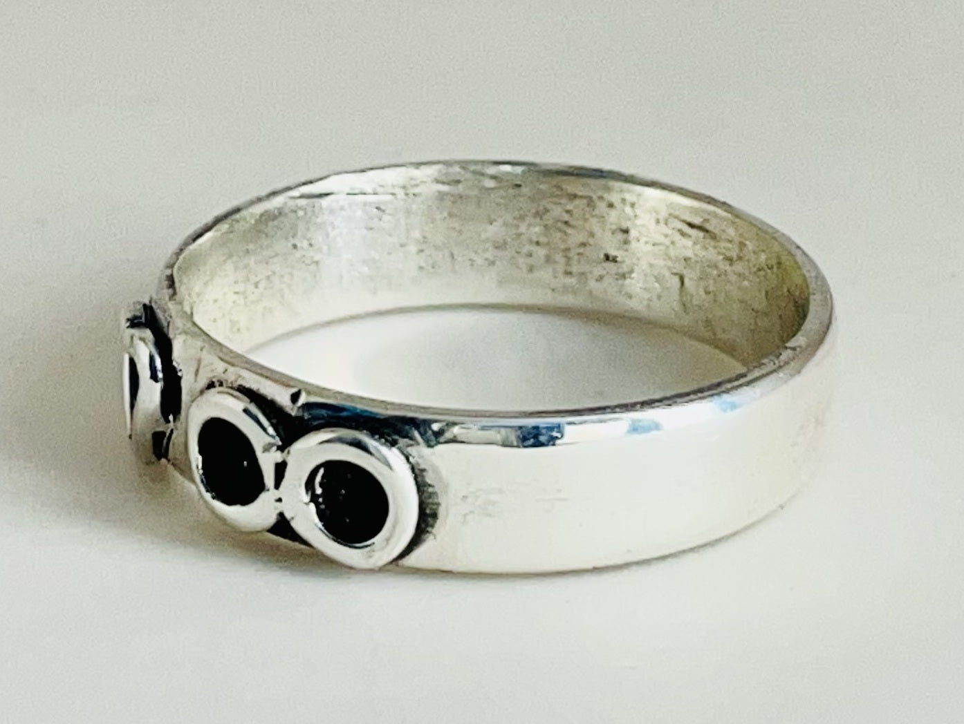 Silver Heart Ring, Silver Infinity Ring, Stacking Ring, Handmade Ring, 925 Sterling Silver Ring, Couple Band Ring, Anniversary Gift For Her