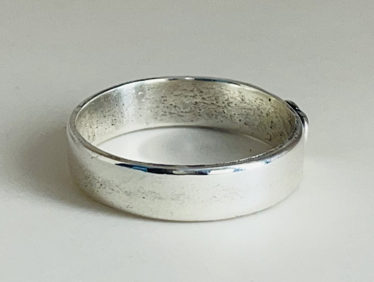 Silver Heart Ring, Silver Infinity Ring, Stacking Ring, Handmade Ring, 925 Sterling Silver Ring, Couple Band Ring, Anniversary Gift For Her