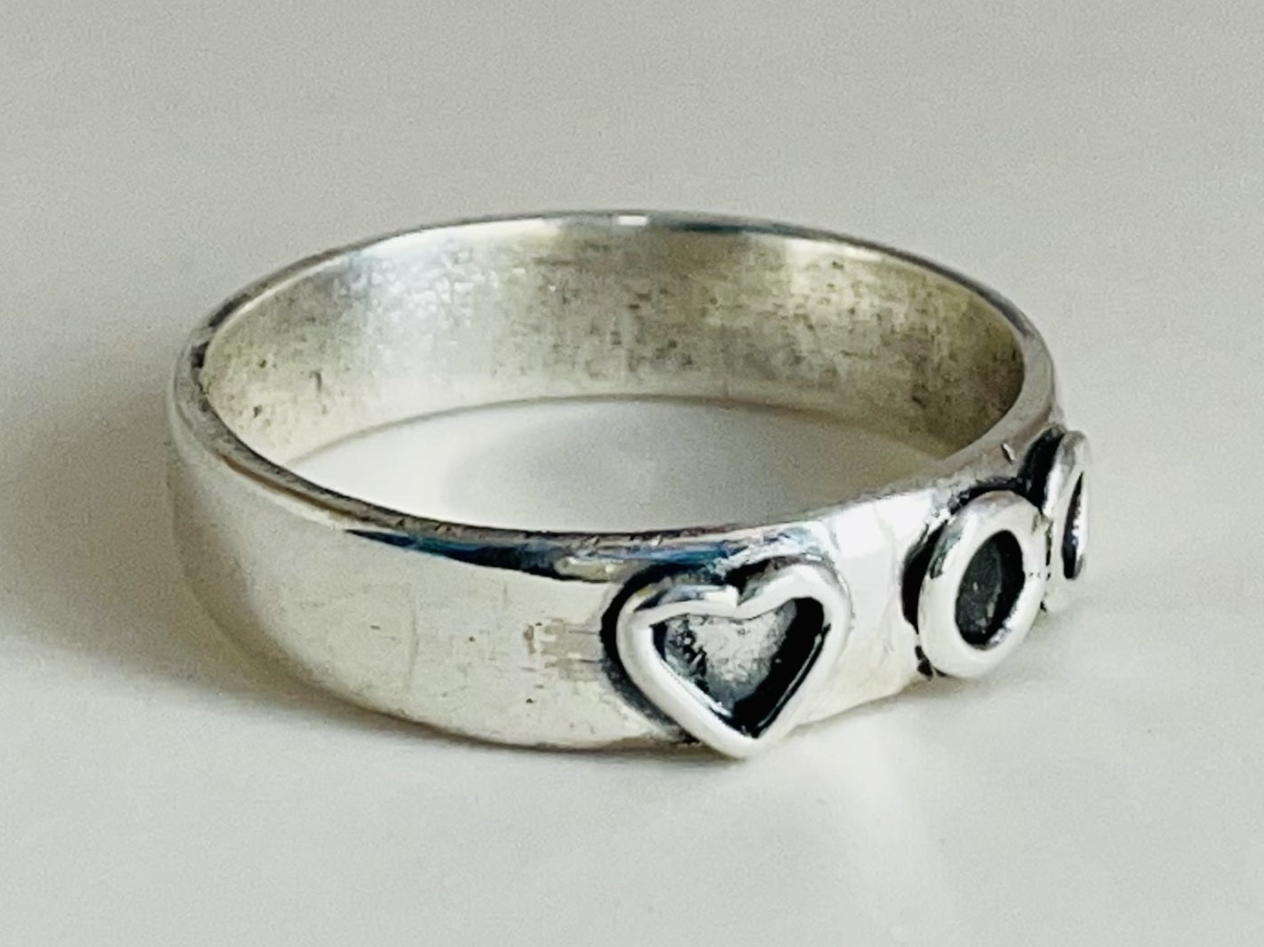 Silver Heart Ring, Silver Infinity Ring, Stacking Ring, Handmade Ring, 925 Sterling Silver Ring, Couple Band Ring, Anniversary Gift For Her