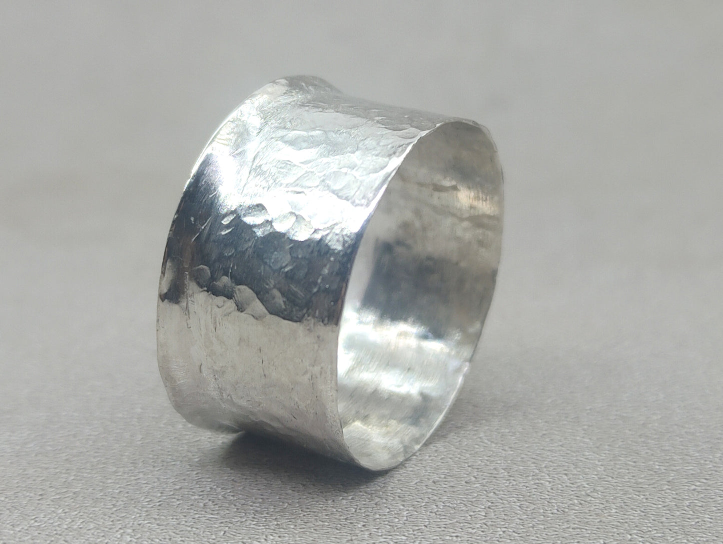 Hammered Band Ring, 925 Silver, Rustic Ring, Midi Ring, Texture Ring, Unisex Minimalist Ring, Valentine's Gift, Ring For Women, Silver Band