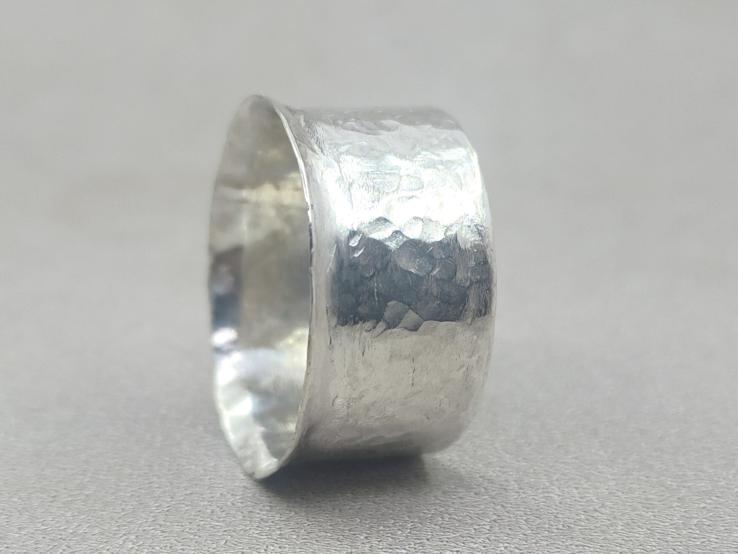 Hammered Band Ring, 925 Silver, Rustic Ring, Midi Ring, Texture Ring, Unisex Minimalist Ring, Valentine's Gift, Ring For Women, Silver Band