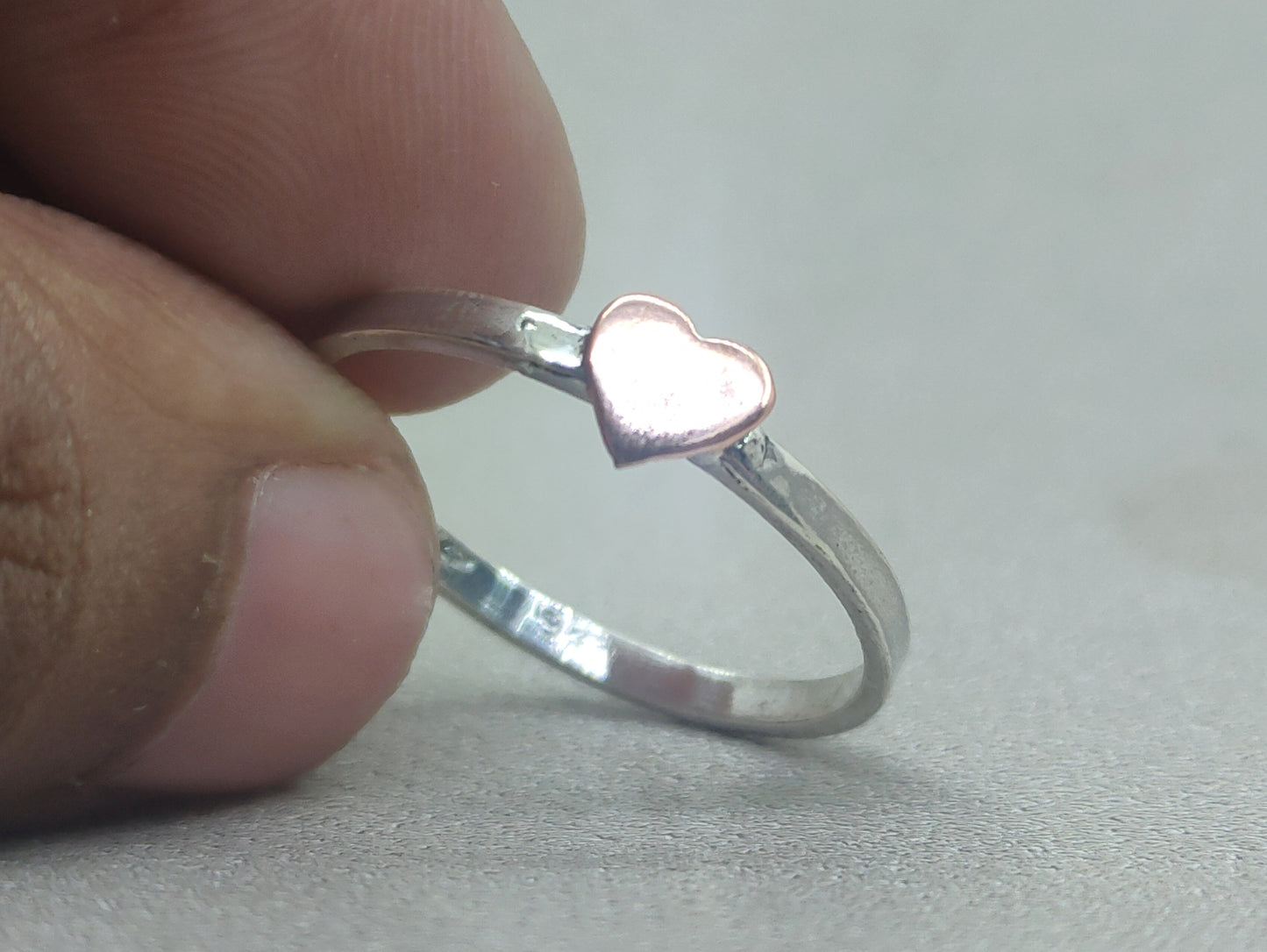 Heart Ring, Midi Ring, Thin Band Ring, Handmade Ring, Sterling Silver Ring, Statement Ring, Stacking Ring, Fidget Ring, Chunky Ring For Her