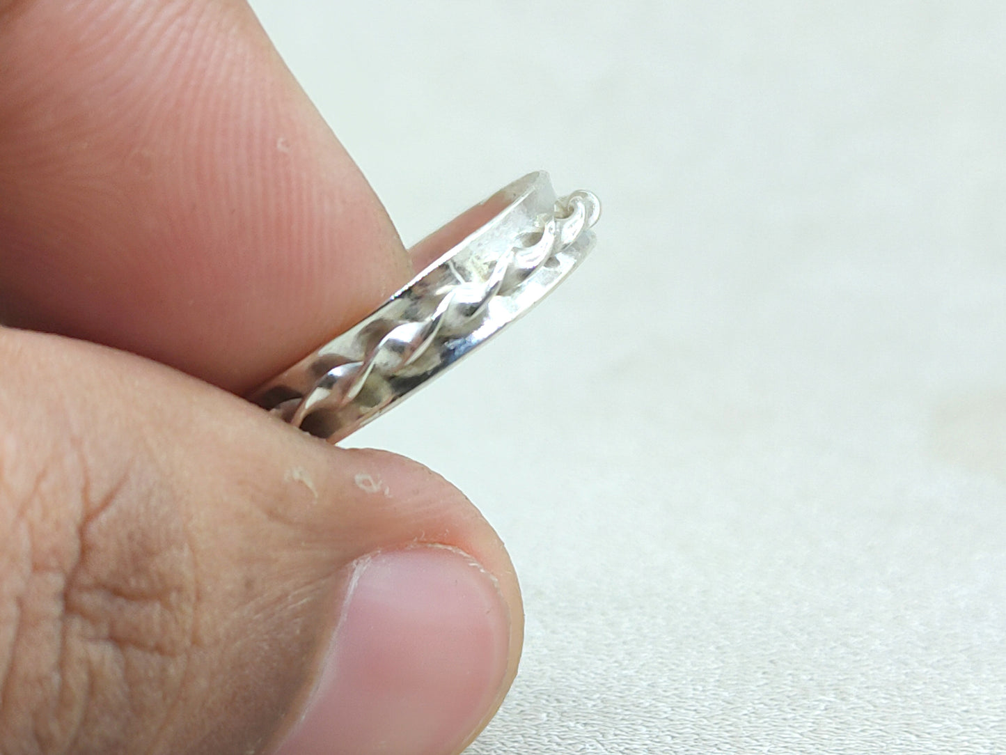 Spinner Ring, 925 Sterling Silver Ring, Band Ring, Thin Band Ring, Curly Spinner Ring, Handmade Ring, Anniversary Gift, Boho Ring, Gift Ring