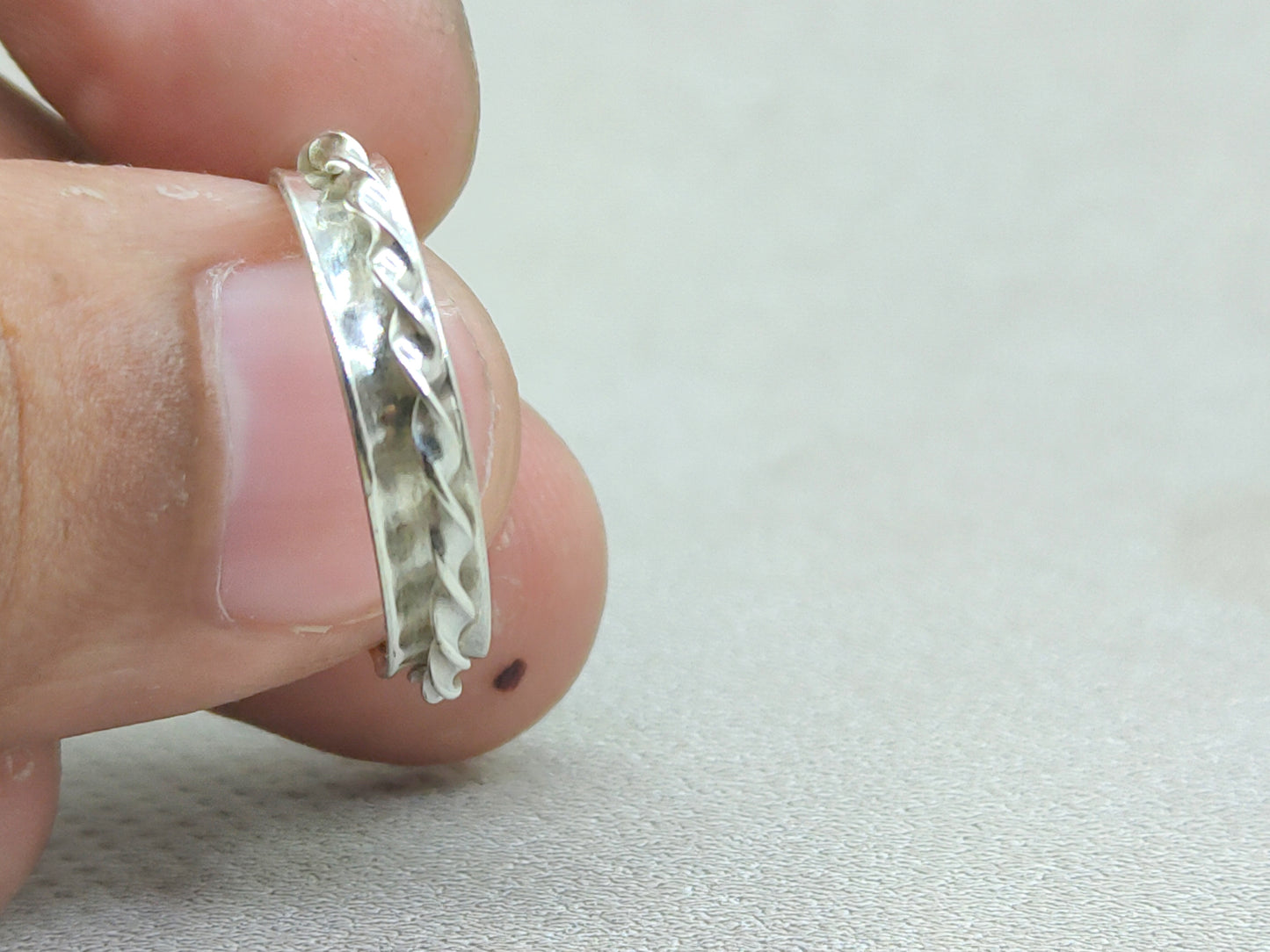 Spinner Ring, 925 Sterling Silver Ring, Band Ring, Thin Band Ring, Curly Spinner Ring, Handmade Ring, Anniversary Gift, Boho Ring, Gift Ring