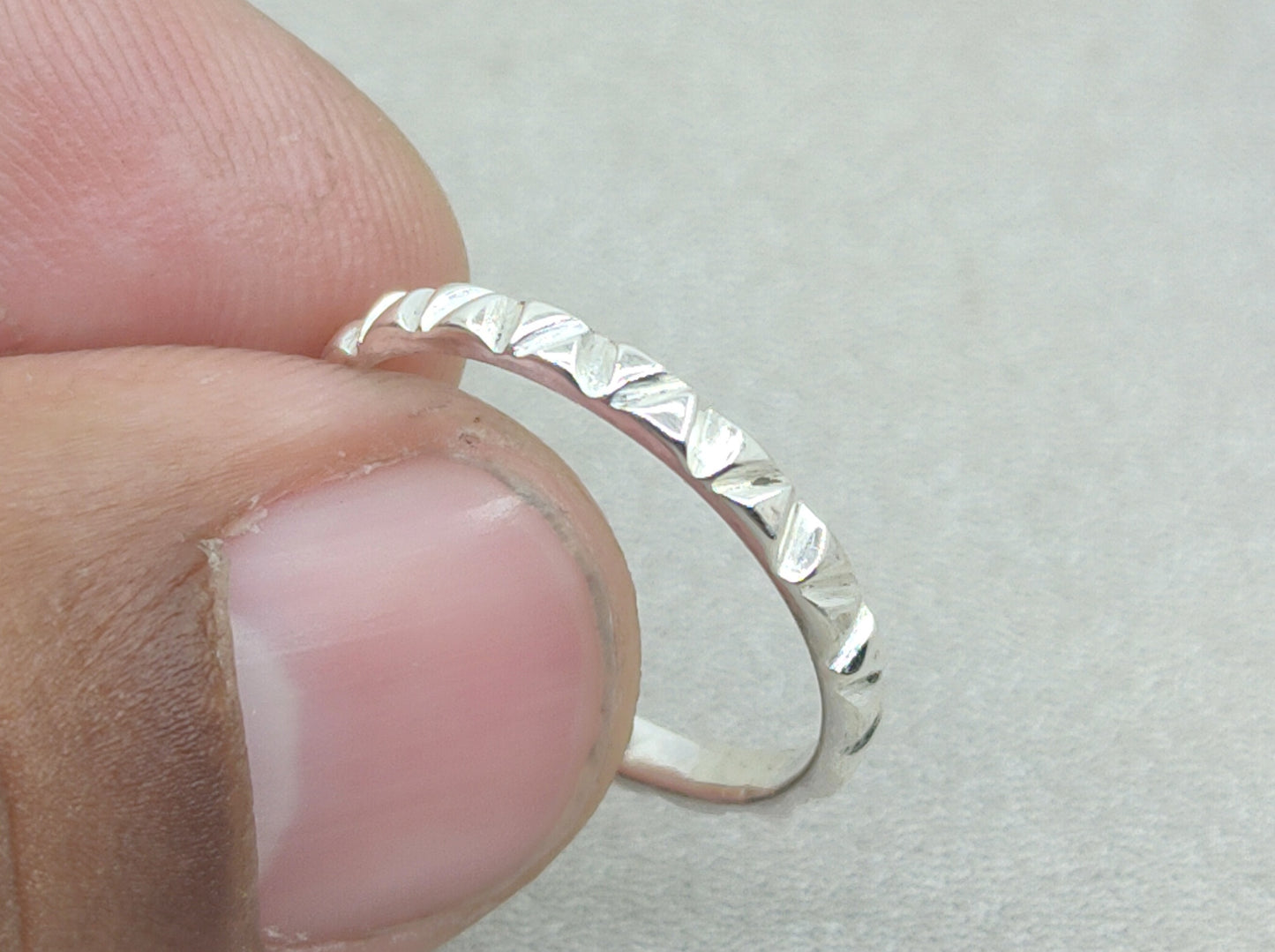 Stacking Ring, Texture Ring, 925 Sterling Silver Ring, Unisex Ring, Band Ring, Thin Band Ring, Handmade Ring, Wedding band Ring, Couple Ring