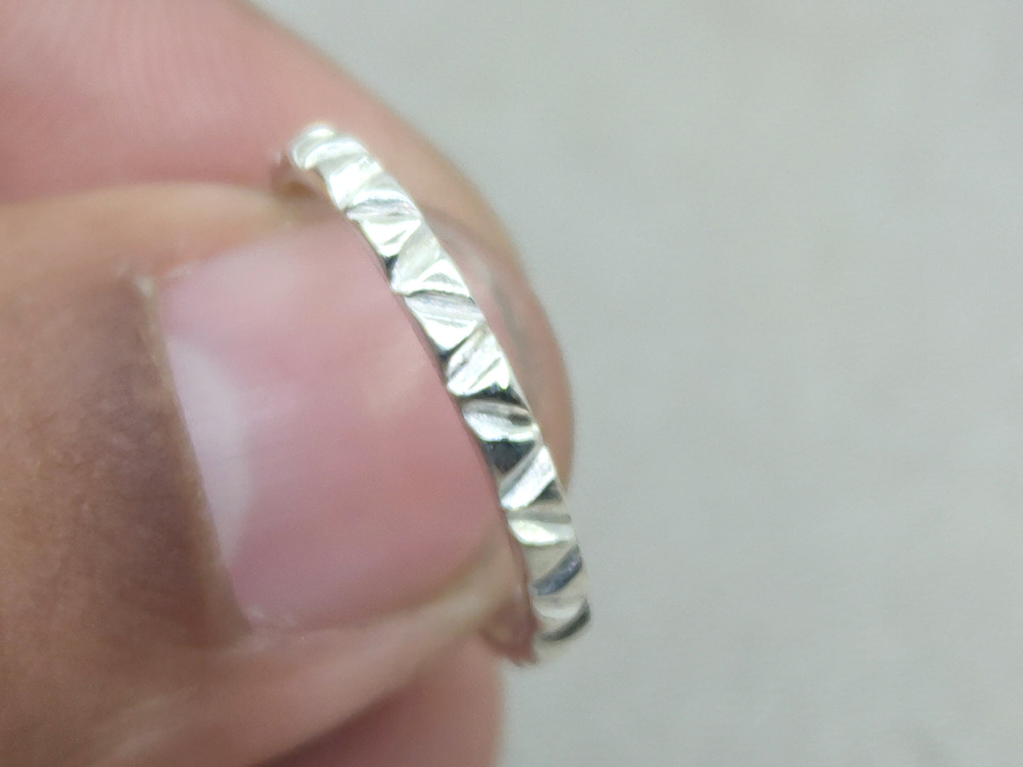 Stacking Ring, Texture Ring, 925 Sterling Silver Ring, Unisex Ring, Band Ring, Thin Band Ring, Handmade Ring, Wedding band Ring, Couple Ring