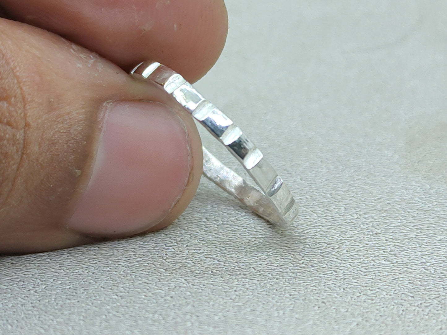 Stacking Ring, 925 Sterling Silver Ring, Handmade Ring, Midi Ring, Thumb Ring, Unisex Ring, Textured Ring, Yoga Ring, Band Ring, Gift Ring