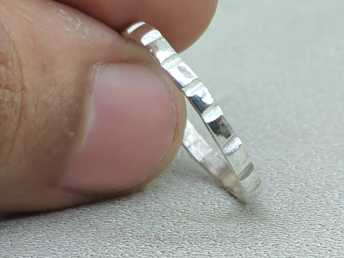 Stacking Ring, 925 Sterling Silver Ring, Handmade Ring, Midi Ring, Thumb Ring, Unisex Ring, Textured Ring, Yoga Ring, Band Ring, Gift Ring