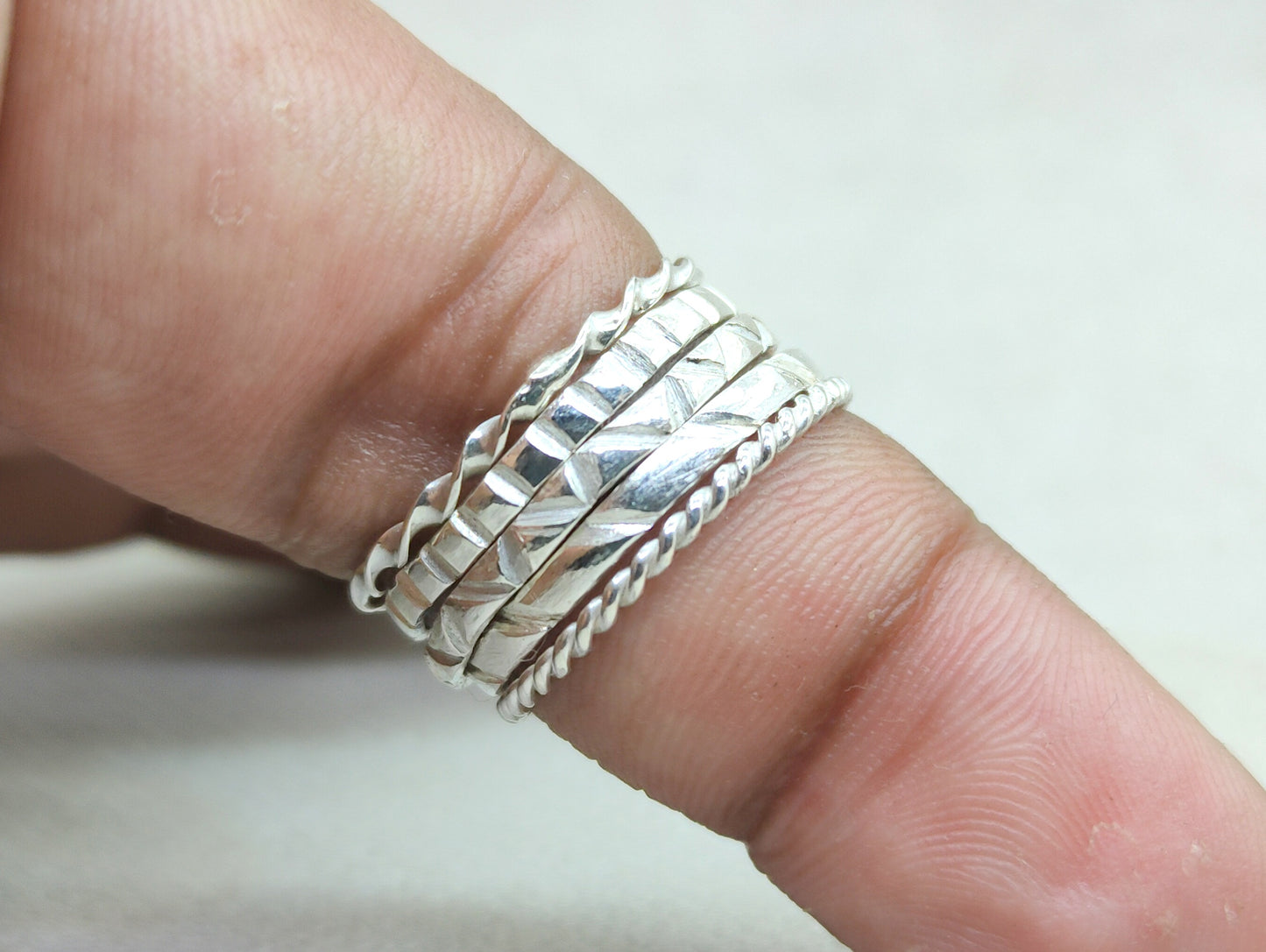Stacking Ring, Set of 5, 925 Sterling Silver Ring, Dainty Ring, Statement Ring, Promise Ring, Handmade Ring, Woman Ring, Personalized Ring