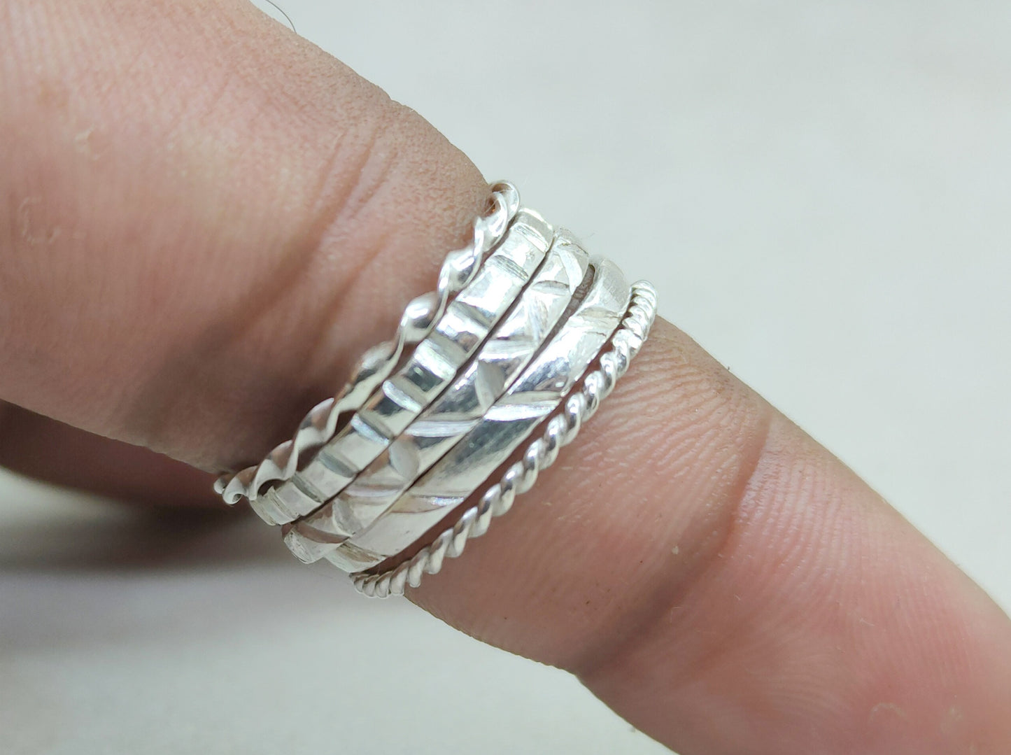 Stacking Ring, Set of 5, 925 Sterling Silver Ring, Dainty Ring, Statement Ring, Promise Ring, Handmade Ring, Woman Ring, Personalized Ring