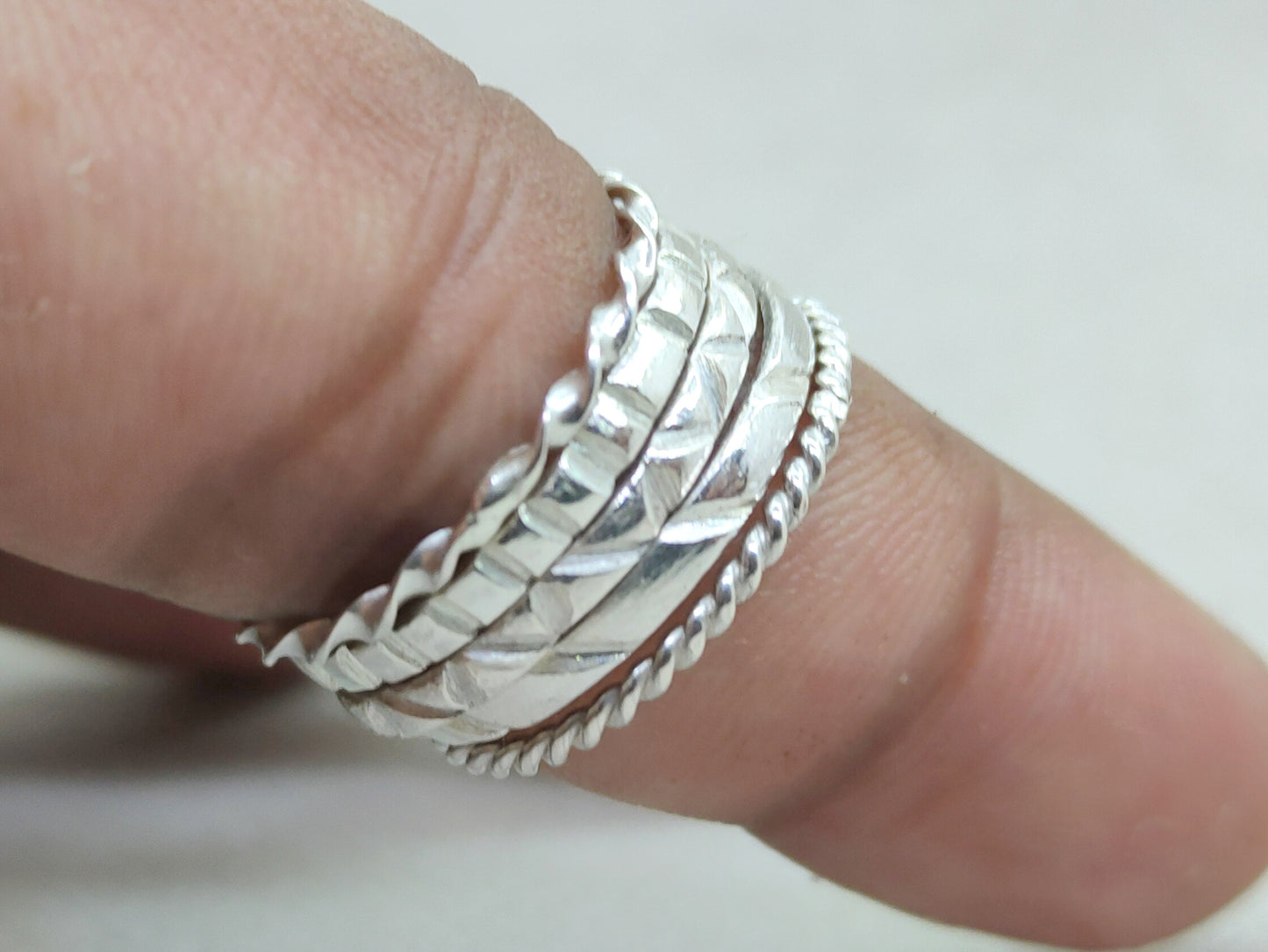 Stacking Ring, Set of 5, 925 Sterling Silver Ring, Dainty Ring, Statement Ring, Promise Ring, Handmade Ring, Woman Ring, Personalized Ring