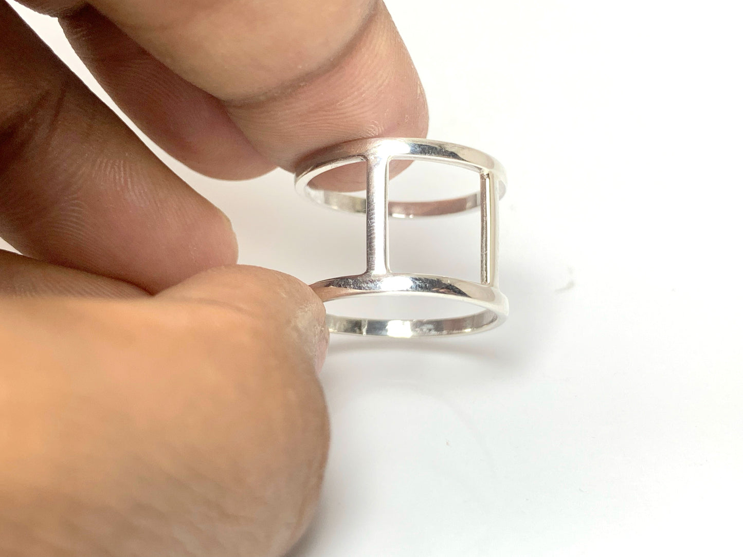 Hollow Ring, 925 Sterling Silver Ring, Handmade Ring, Hollow Band Ring, Statement Band, Fidget Band Ring, Design Band Ring, Minimalist Ring