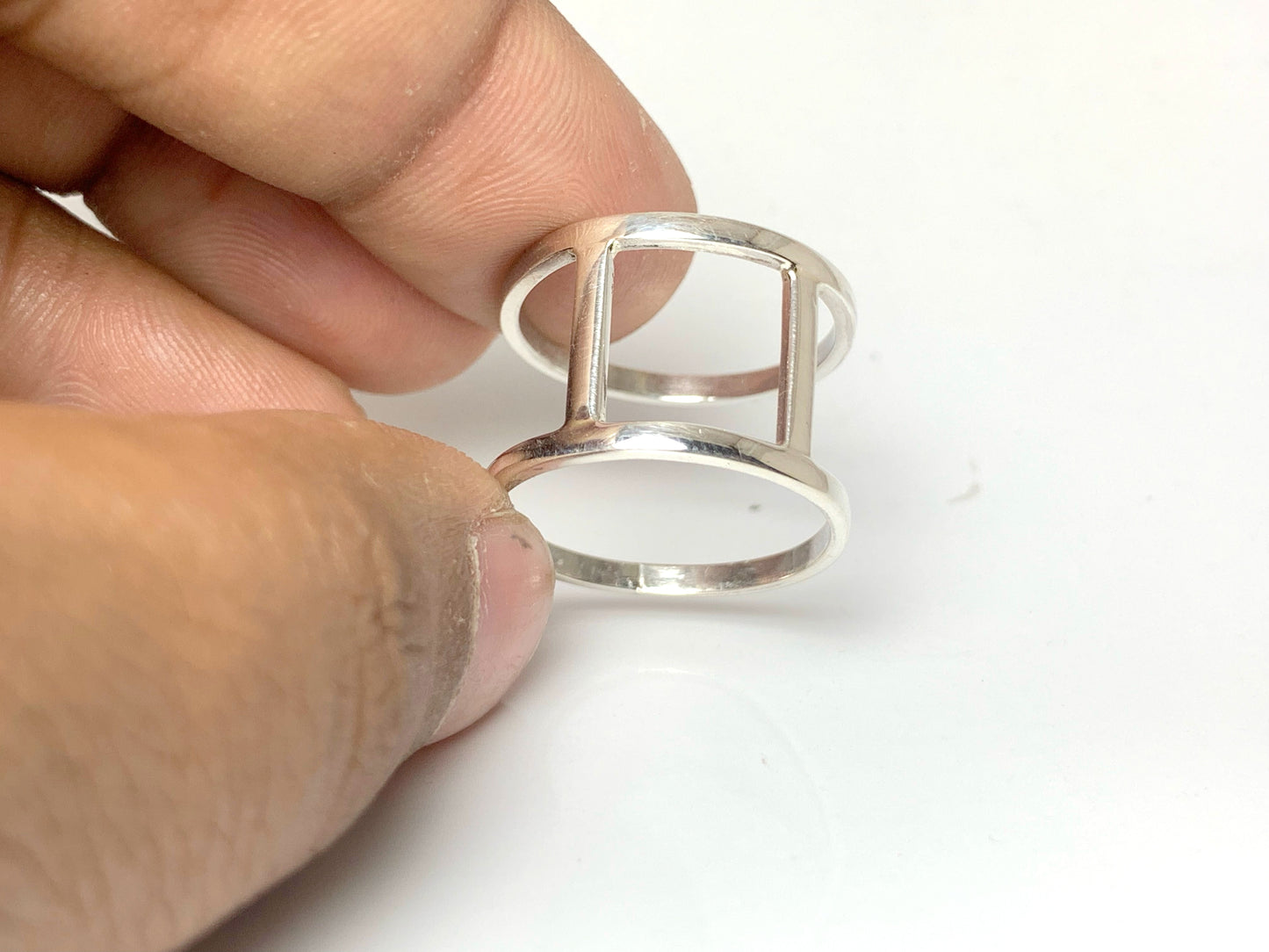 Hollow Ring, 925 Sterling Silver Ring, Handmade Ring, Hollow Band Ring, Statement Band, Fidget Band Ring, Design Band Ring, Minimalist Ring
