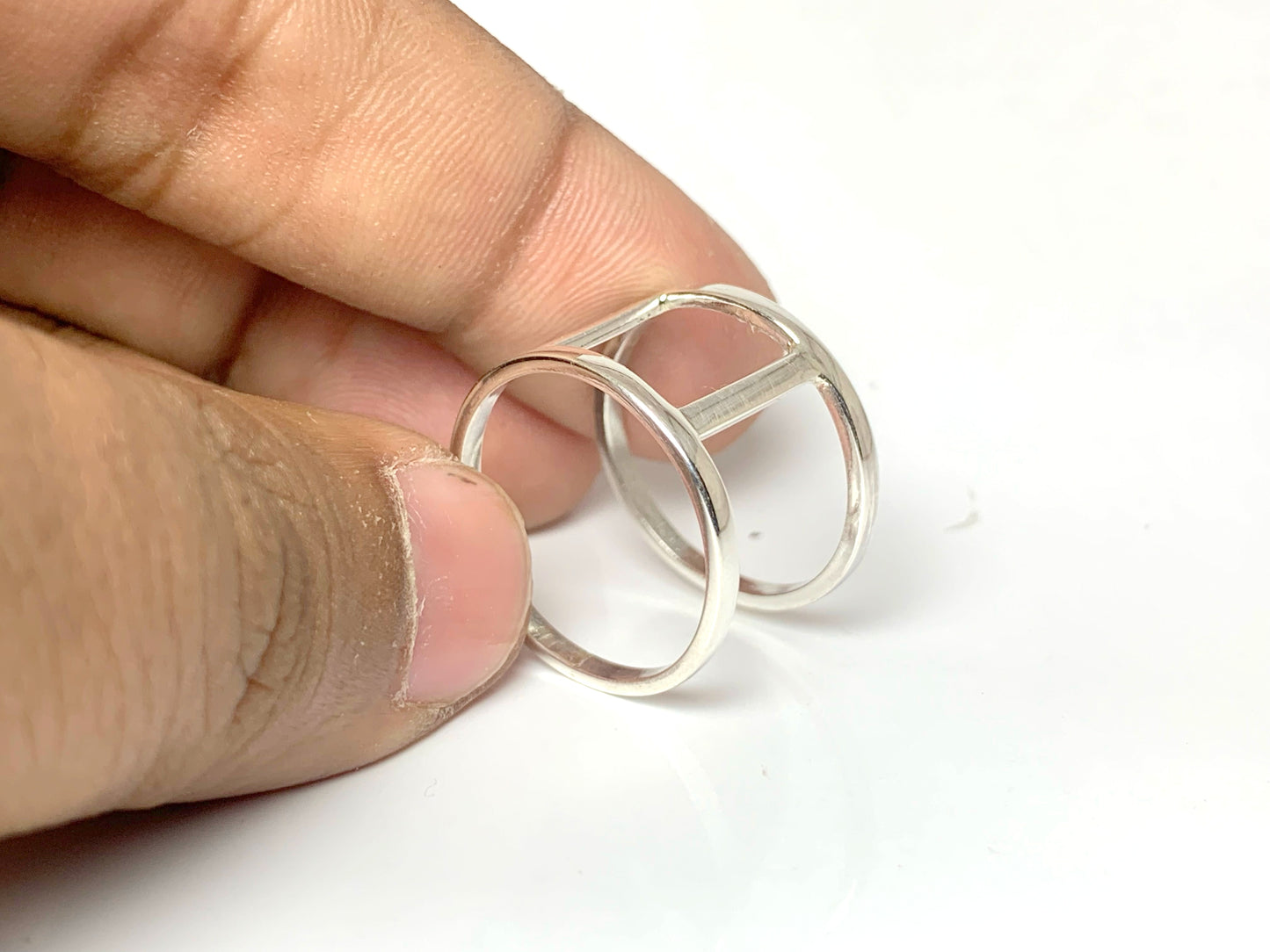 Hollow Ring, 925 Sterling Silver Ring, Handmade Ring, Hollow Band Ring, Statement Band, Fidget Band Ring, Design Band Ring, Minimalist Ring