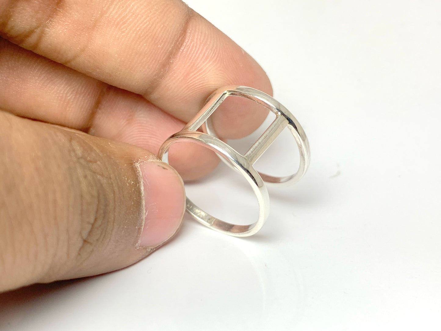 Hollow Ring, 925 Sterling Silver Ring, Handmade Ring, Hollow Band Ring, Statement Band, Fidget Band Ring, Design Band Ring, Minimalist Ring