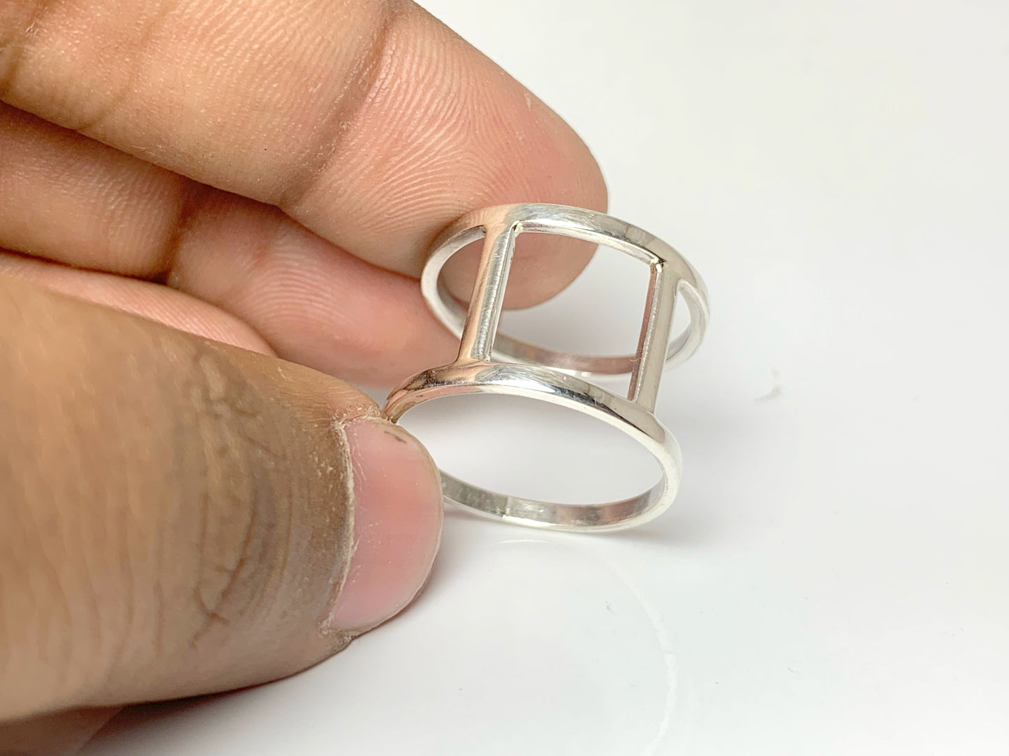 Hollow Ring, 925 Sterling Silver Ring, Handmade Ring, Hollow Band Ring, Statement Band, Fidget Band Ring, Design Band Ring, Minimalist Ring