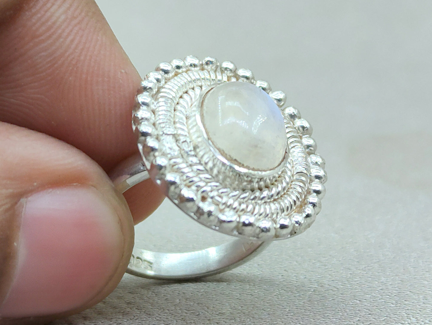 Moonstone Ring, 925 Silver Ring, Handmade Ring, Oval Moonstone Ring, Birthstone Ring, Statement Ring, Blue Fire Moonstone Ring, Wedding Ring