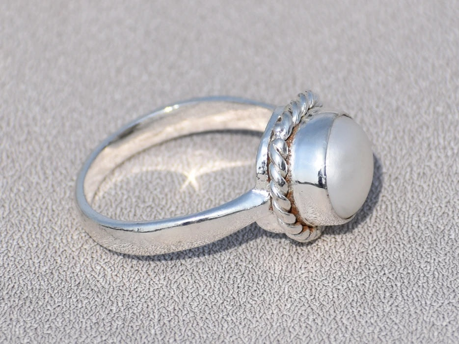 Natural Pearl Ring, Freshwater Pearl, Baroque Pearl Ring, Beach Ring, Sterling Silver Ring, Statement Ring, Personalized Gifts, Ring For Her