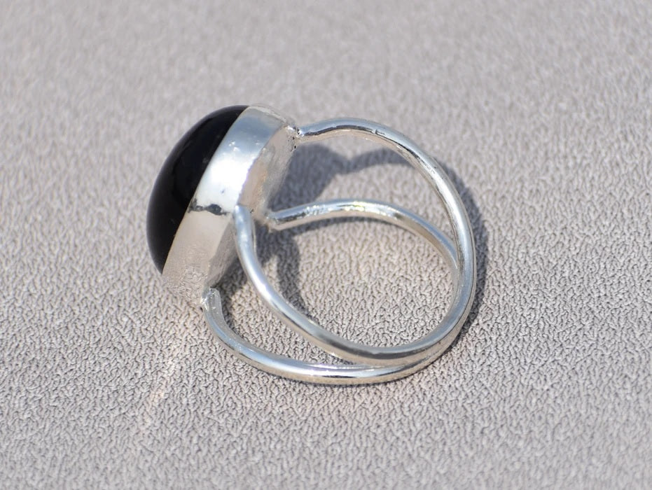 Black Onyx Ring, Handmade Ring, 925 Sterling Silver Rings, Onyx Ring, Oval Onyx Ring, Ladies Ring, Statement Ring, Designer Ring, Gift Idea