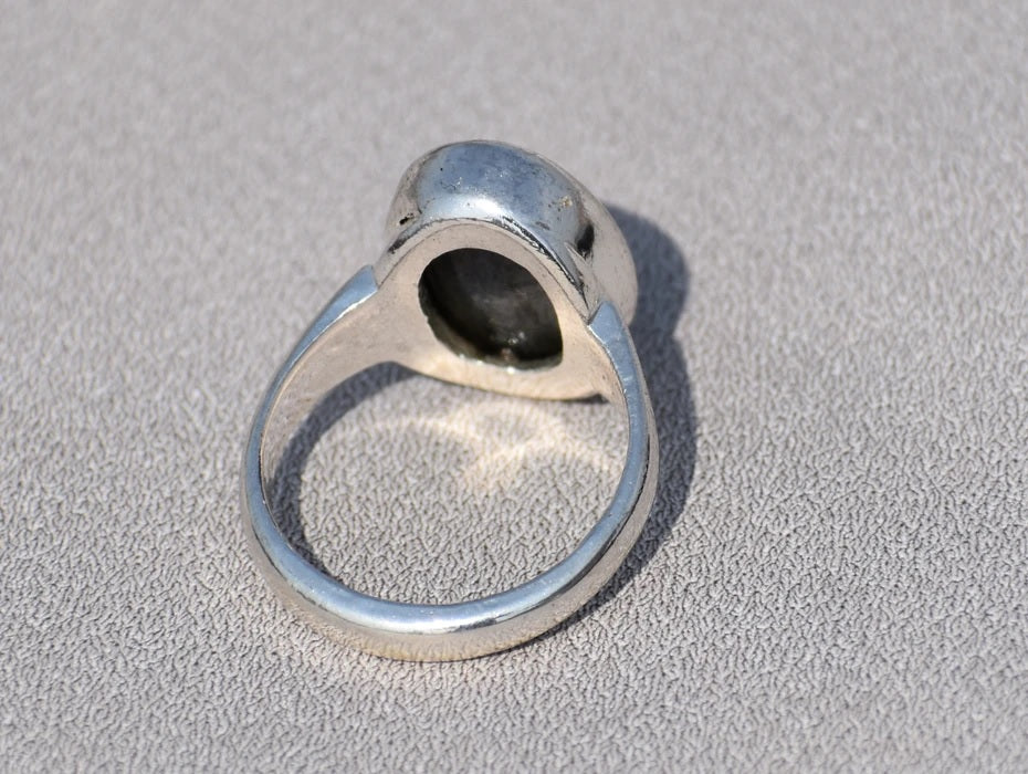 Oval Labradorite Ring, Natural Labradorite Ring, Blue Fire Labradorite Ring, 925 Sterling Silver Ring, Statement Ring, Handmade Ring For Her