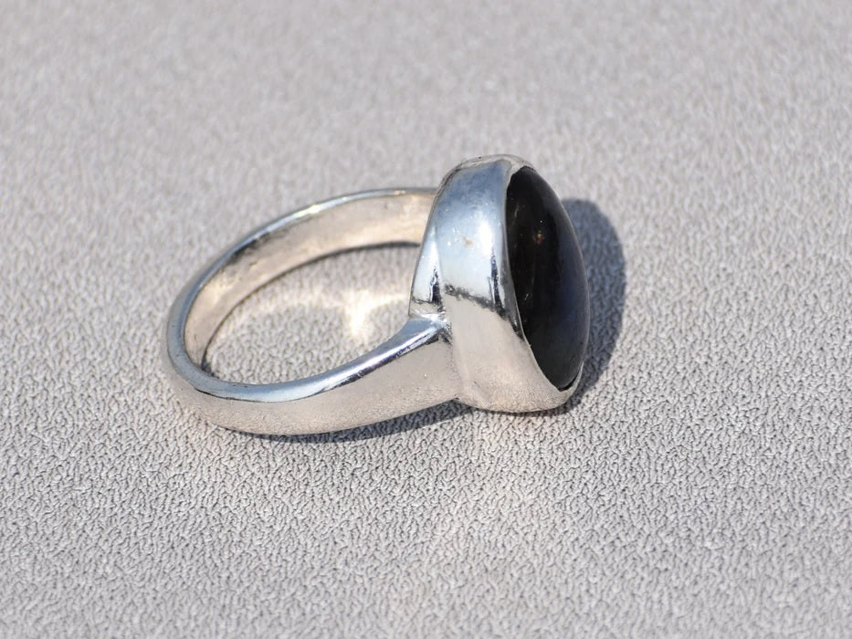 Oval Labradorite Ring, Natural Labradorite Ring, Blue Fire Labradorite Ring, 925 Sterling Silver Ring, Statement Ring, Handmade Ring For Her